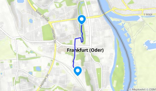 Kartenausschnitt Frankfurt(Oder)